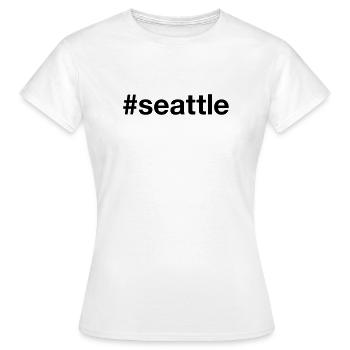 SEATTLE Hashtag Grunge - T-shirt Femme - blanc - Devant - AI Model Female 172 dark (172cm)