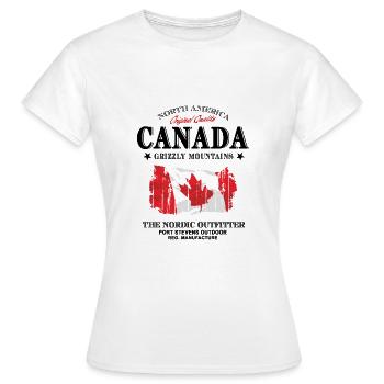 Kanada - Maple Leaf - Canada - T-shirt Femme - blanc - Devant - AI Model Female 172 dark (172cm)
