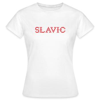 SLAVE Folk Slawisch - T-shirt Femme - blanc - Devant - AI Model Female 172 dark (172cm)