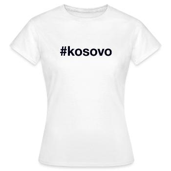KOSOVO Hashtag - T-shirt Femme - blanc - Devant - AI Model Female 172 dark (172cm)