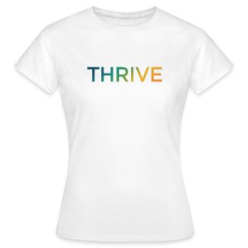 Thrive Gradient Lettering - Women's T-Shirt - white - Front - AI Model Female 172 dark (172cm)