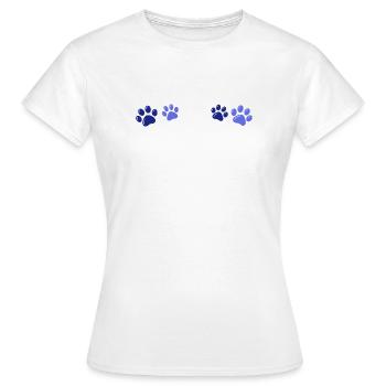 Blue Animal Prints - Women's T-Shirt - white - Front - AI Model Female 172 dark (172cm)