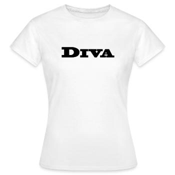 DIVA - Frauen T-Shirt - Weiß - Vorne - AI Model Female 172 dark (172cm)