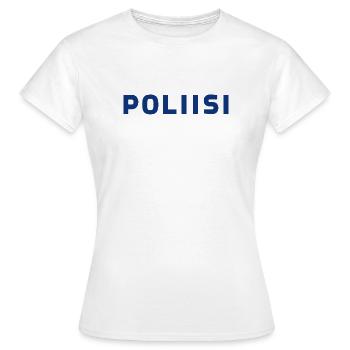 police - T-shirt Femme - blanc - Devant - AI Model Female 172 dark (172cm)
