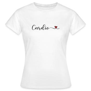 Cardio avec un cœur - T-shirt Femme - blanc - Devant - AI Model Female 172 dark (172cm)