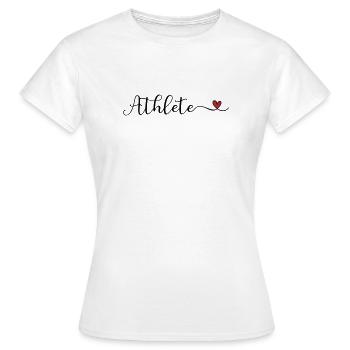 Conception du cœur de l’athlète - T-shirt Femme - blanc - Devant - AI Model Female 172 dark (172cm)