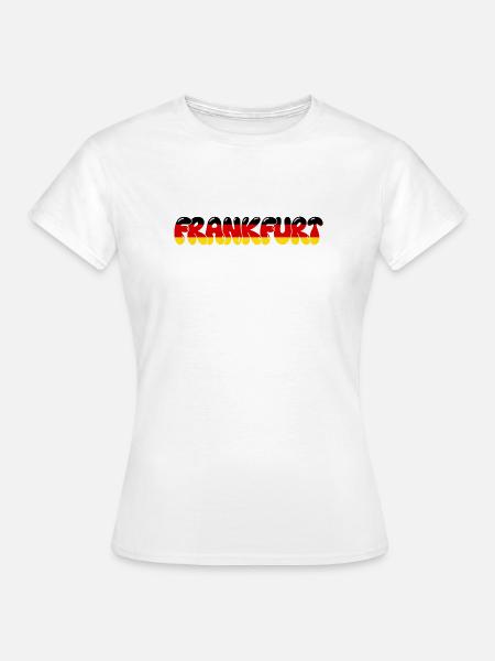 Frankfurter Frankfurter Deutschland-Flagge - Frauen T-Shirt - Weiß