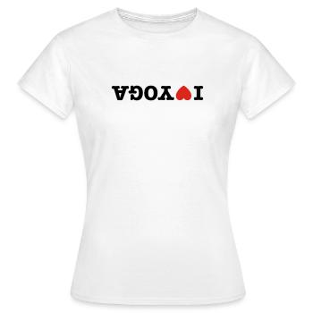 I love yoga - Frauen T-Shirt - Weiß - Vorne - AI Model Female 172 dark (172cm)