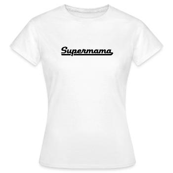 2541614 15919819 supermama - T-shirt Femme - blanc - Devant - AI Model Female 172 dark (172cm)