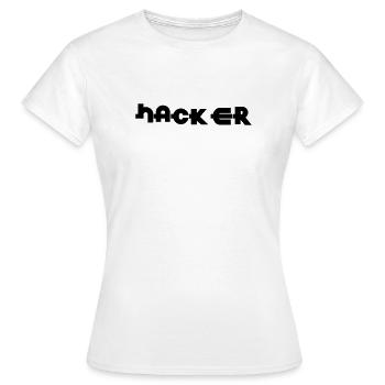 Hacker - T-shirt Femme - blanc - Devant - AI Model Female 172 dark (172cm)