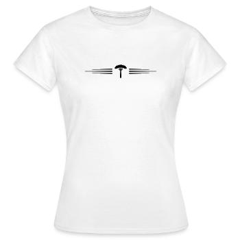 Saucisse, fourchette, currywurst - T-shirt Femme - blanc - Devant - AI Model Female 172 dark (172cm)