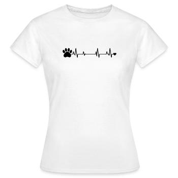 Empreinte de patte - T-shirt Femme - blanc - Devant - AI Model Female 172 dark (172cm)