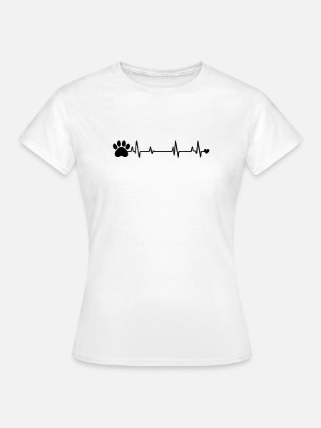 Pfotenabdruck - Frauen T-Shirt - Weiß