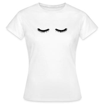 Abstraktes Farbenspiel auf Leinwand - Frauen T-Shirt - Weiß - Vorne - AI Model Female 172 dark (172cm)