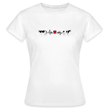 Cardio-Herzfrequenz-Kühe - Frauen T-Shirt - Weiß - Vorne - AI Model Female 172 dark (172cm)