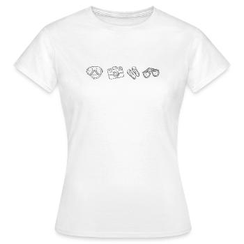Essentials für den Strandurlaub - Frauen T-Shirt - Weiß - Vorne - AI Model Female 172 dark (172cm)