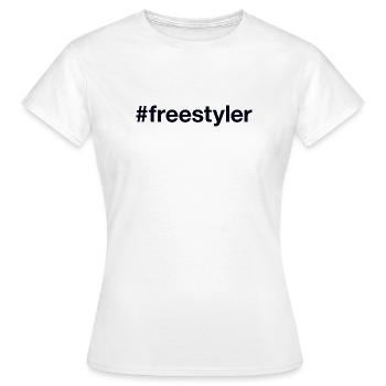 FREESTYLER Hashtag - Frauen T-Shirt - Weiß - Vorne - AI Model Female 172 dark (172cm)