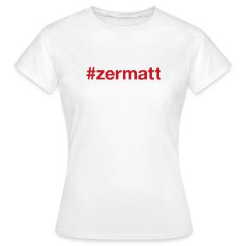 ZERMATT Switzerland Schweiz - Frauen T-Shirt - Weiß - Vorne - AI Model Female 172 dark (172cm)