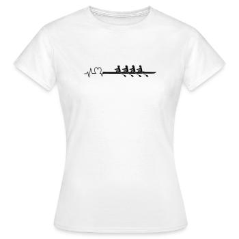 Rowing Heartbeat Women's Fours - Women's T-Shirt - white - Front - AI Model Female 172 dark (172cm)