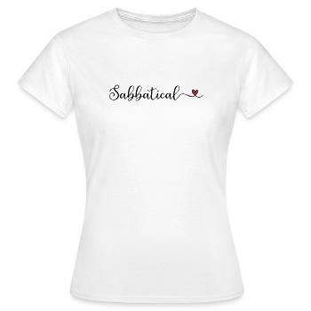 Typographie mignonne du sabbatique avec un cœur - T-shirt Femme - blanc - Devant - AI Model Female 172 dark (172cm)