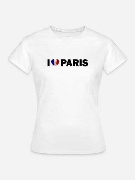 I love Paris France - Frauen T-Shirt - Weiß