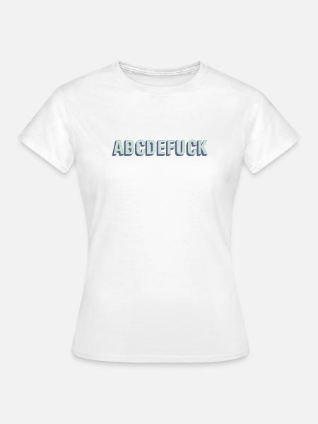 Alphabet 3D Kontrast - Frauen T-Shirt - Weiß