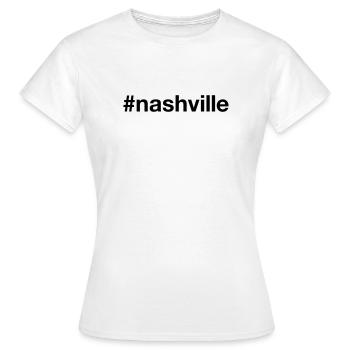 NASHVILLE Hashtag Tennessee - Frauen T-Shirt - Weiß - Vorne - AI Model Female 172 dark (172cm)