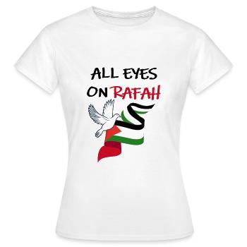 Tous les yeux sont rivés sur Rafah Dove of Peace - T-shirt Femme - blanc - Devant - AI Model Female 172 dark (172cm)
