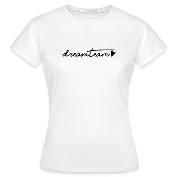 Dreamteam schwarzem Herz - Frauen T-Shirt - Weiß - Vorne - AI Model Female 172 dark (172cm)