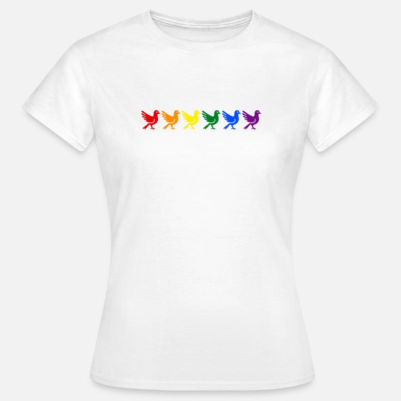 Rainbow Doves - Women's T-Shirt - white