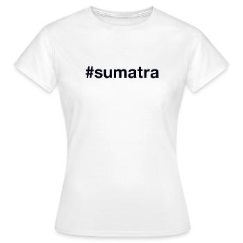 Sumatra Hashtag - Women's T-Shirt - white - Front - AI Model Female 172 dark (172cm)