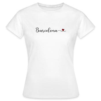 J’adore le Cadeau Cœur de Barcelone - T-shirt Femme - blanc - Devant - AI Model Female 172 dark (172cm)