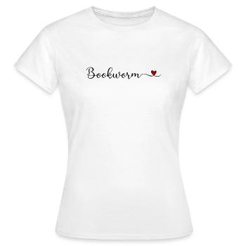Bücherwurm - Frauen T-Shirt - Weiß - Vorne - AI Model Female 172 dark (172cm)