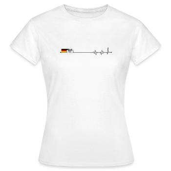 Drapeau allemand bicyclette - T-shirt Femme - blanc - Devant - AI Model Female 172 dark (172cm)