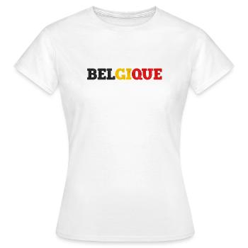 Belgium - Women's T-Shirt - white - Front - AI Model Female 172 dark (172cm)
