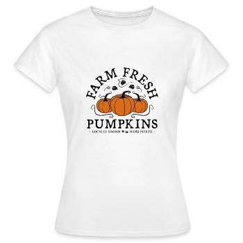 Citrouilles Cueillette Ferme Citrouilles fraîches Champ Jardin - T-shirt Femme - blanc - Devant - AI Model Female 172 dark (172cm)