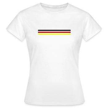 Deutschland Fahne - Frauen T-Shirt - Weiß - Vorne - AI Model Female 172 dark (172cm)