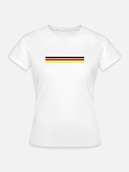 Deutschland Fahne - Frauen T-Shirt - Weiß