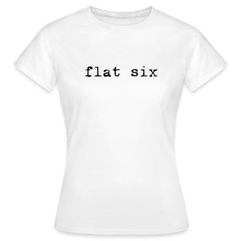 Flat sechs - Frauen T-Shirt - Weiß - Vorne - AI Model Female 172 dark (172cm)