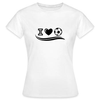 J’adore le football - T-shirt Femme - blanc - Devant - AI Model Female 172 dark (172cm)