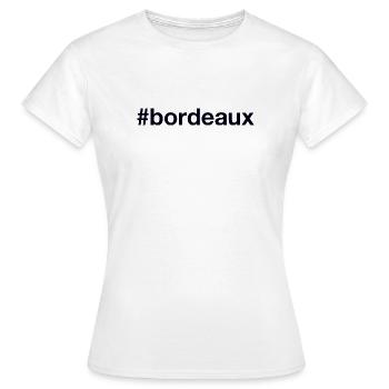 BORDEAUX Hashtag - T-shirt Femme - blanc - Devant - AI Model Female 172 dark (172cm)