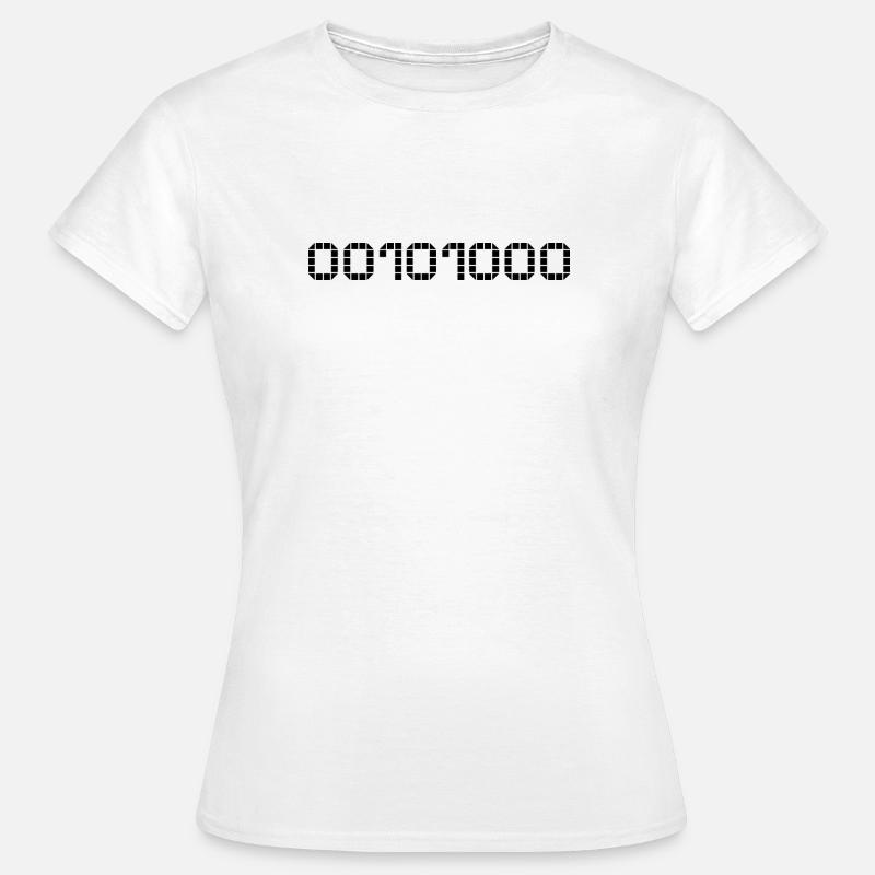 Binær notation - 40 - Dame-T-shirt - hvid