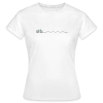 Emerald Trek Bike Silhouette - Women's T-Shirt - white - Front - AI Model Female 172 dark (172cm)