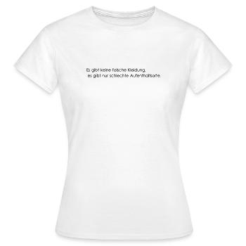 wrong clothes - Women's T-Shirt - white - Front - AI Model Female 172 dark (172cm)