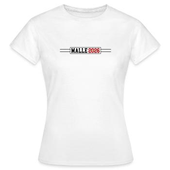 Malle 2026 - Women's T-Shirt - white - Front - AI Model Female 172 dark (172cm)