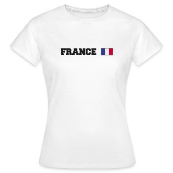 France fan - Women's T-Shirt - white - Front - AI Model Female 172 dark (172cm)