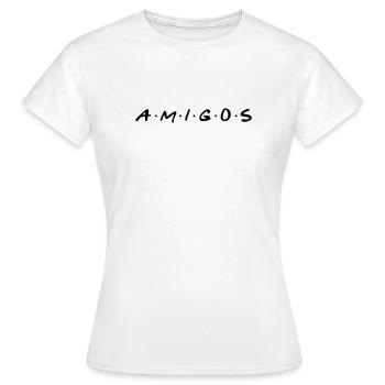 Amigos! Des amis pour la vie! - Des copains pour la vie! - T-shirt Femme - blanc - Devant - AI Model Female 172 dark (172cm)