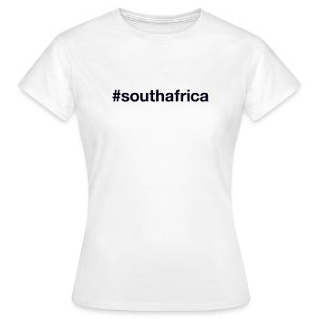AFRIQUE DU SUD Hashtag Südafrika - T-shirt Femme - blanc - Devant - AI Model Female 172 dark (172cm)