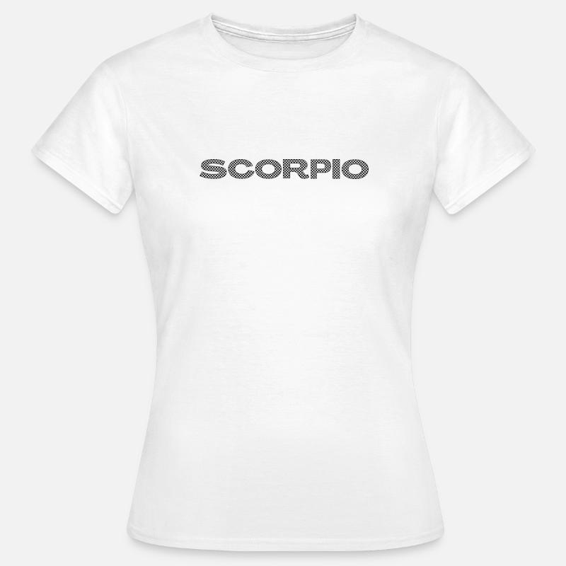 SCORPIO – Checkerboard Zodiac Statement - Frauen T-Shirt - Weiß