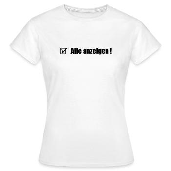 Show all - Women's T-Shirt - white - Front - AI Model Female 172 dark (172cm)